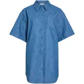 Vila Viluna 3/4 Denim Shirt Dress - Blue - 38