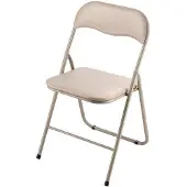 Hobby Hall Taitettava tuoli, 4 kpl, 44x43.5x78 cm, khaki, nahka, metallirunko