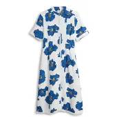 Tommy Hilfiger Frayed Vis/Linen Ss Shirt Dress - White - XS
