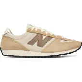 New Balance unisex. U471V1 Beige leather trainers 471 (42), Flat, Suede, Laces, Casual