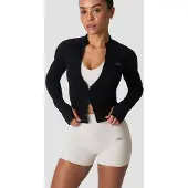 ICANIWILL Sculpt Seamless 2-Way Zip LS Black