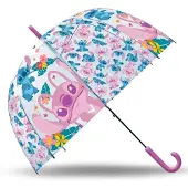 Kids Euroswan Läpinäkyvä manuaalinen sateenvarjo 46cm Stitch ST00085
