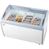 Vevor -jäätelövitriineri kaupalliseen käyttöön, 362 litran arkkupakastin, siirrettävä lasikantinen syväpakastin, ravintolan gelato-dippikaappi 4 lankakorilla, 2 liukulasiovea, lukittavat pyörät, valkoi