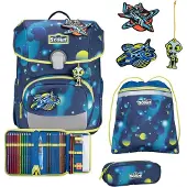 Scout Neo LED Koulureppu-setti 8-osainen Sininen