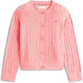 Tommy Hilfiger Pointelle Cable Cardigan - Pink - 140