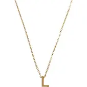 Timi Of Sweden Viola Letter Necklace Stainless Steel Gold L