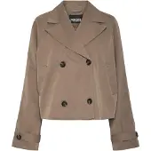 Pieces Pcscarlett Ls Short Trenchcoat Noos Bc - Brown - S