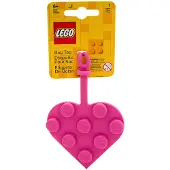 LEGO Iconic Matkalaukun Nimilappu Heart, Vaaleanpunainen