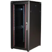 Equip EDF-26-6080-B-BIAA, Itseseisova teline, 26U, 600 kg, Näppäinlukko, Kotelon kiskot, Säädettävät jalat