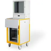 Digitus DN-39004, Itseseisova teline, 16U, 200 kg, Castor-pyörät, 95,6 kg, Harmaa