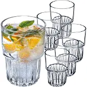 Kadax 6x Kylmäjuomalasit 320 ml Vesijuomalasisetti, 6x šaltų gėrimų stiklinės 320 ml vandens gėrimų stiklinių rinkinys