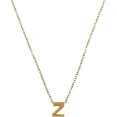 Timi Of Sweden Viola Letter Necklace Stainless Steel Gold Z