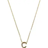 Timi Of Sweden Viola Letter Necklace Stainless Steel Gold C