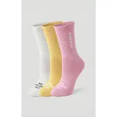 ICANIWILL Power Quote Training Sock 3-Pack White/Yellow/Pink
