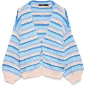 Vero Moda Neuletakki 'VMMaybe' beige / sininen / vaaleansininen