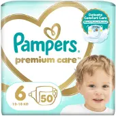 Pampers Premium Care Size 6 kertakäyttövaipat 13-18 kg 50 kpl
