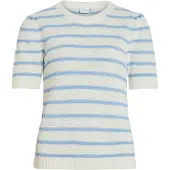 Vila Dalo O-neck Stripe Knit Lyhythihainen Neulepusero