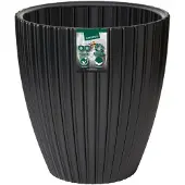 Garden ID Tyylikäs musta polyeteenikukka-ruukku - 40x42 cm
