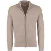 Gant Waffle Knit Zip Cardigan - Beige - XL