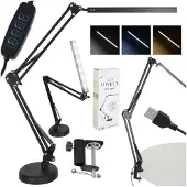 Hobby Hall LED-pöytälamppu puomivarrella, puristinjalustalla ja USB-virralla