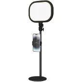 Hobby Hall LED-yöpöytävalaisin, 10 himmennystasoa, 5 väriä, muistitoiminto, metalli, musta, Juoda