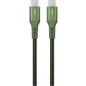 GreyLime Braided USB-C to USB-C 60W Cable Green 0.5 m