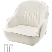 Vevor -veneistuin, matala selkänoja, veneistuimen kapteenin kauhaistuin paksunnetulla sienityynyllä ja vedenpitävällä PVC-nahalla, ergonominen muotoilu, sopii kalastusveneisiin, jahteihin, laivoihin, v