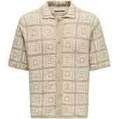 Only & Sons Onsbart Rlx 5 Ss Shirt Knit Noos - Beige - S