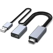 NÖRDIC HDMI-Displayport-sovitin 50cm 4K60Hz 18Gbps