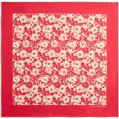 Ralph Lauren Huivi 'FLOWERS' ecru / punainen / valkoinen