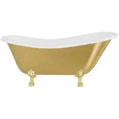 Besco Kylpyamme Otylia Glam 170, Gold+Gold (ilman sifonia, ilman ylivuotoaukkoa)