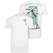 Mister tee Paita 'Summer Vibes' minttu / musta / valkoinen