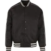 Urban Classics Välikausitakki 'Racer' musta / luonnonvalkoinen