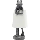 Kare Design-pöytävalaisin Animal Frog, Alumiini/harmaa/sinkki, Olohuone/ruokailutila, Synteettinen materiaali, Design