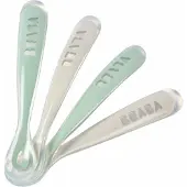 Beaba Silicone Spoon Set lusikka Natural 4m+ 4 kpl