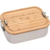 Lassig Stainless Steel Lunch Box And Bamboo Lid Ruskea