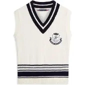 Tommy Hilfiger Athleisure V Neck Vest - Cream - XXL