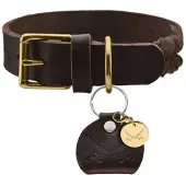 Hunter - Koiran panta Sansibar Solid Cow Leather Tummanruskea M-L 60cm - Koirat - Kaulapannat