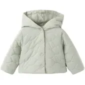 Mango Hooded Quilted Jacket - Green - 6-9M