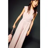 Mango Bow Long Jumpsuit - Pink - 140