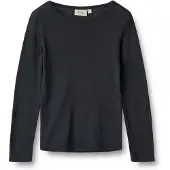 Wheat T-paita L/S Alfie Navy 110 cm Laivastonsininen 110 cm Pojat, Tytöt