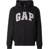Gap Adult Vintagesoft Arch Logo Zip Hoodie - Black - L