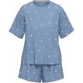 Tom Tailor Pyjamashortsit savunsininen / valkoinen