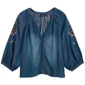 Desigual Pusero sininen denim / punainen / valkoinen
