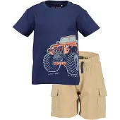 Blue Seven Setti beige / savunsininen / tummansininen / koralli