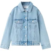 Mango Basic Denim Jacket - Blue - 140