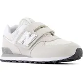 New Balance unisex for kids. PV574V1 Grey 574 Hook & Loop trainers (33.5), Flat, Velcro, Sport, children's fashion