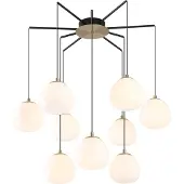 Grönlund RainDrop kattovalaisin 9xG9 75cm musta/messinki