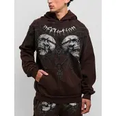 Affliction Collapse Huppari dk.brown lava wash Koko M