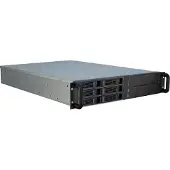 Inter-Tech IPC 2U-2406, Teline, Palvelin, Musta, Hopea, ATX, EATX, mikro ATX, Mini-ITX, SSI EEB, Terästä, 2U (88887196)